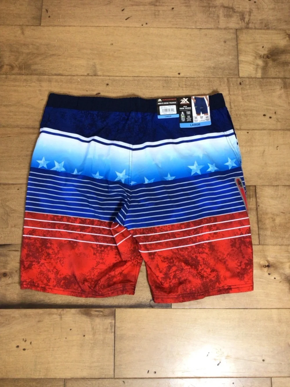 ZeroXposur Men’s Patriotic Swim Trunks Size L or XXL UPF 50 Quick Dry